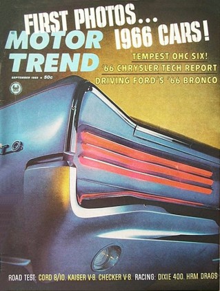 MOTOR TREND 1965 SEPT - CORD, OHC TEMPEST, FORDS